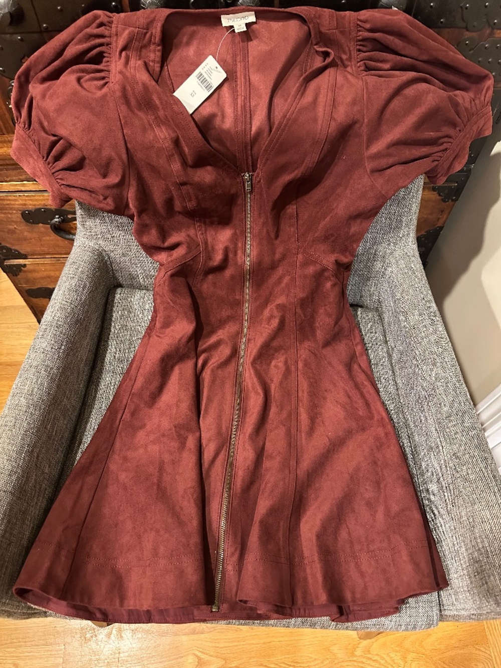 Pilcro Calder Faux Suede mini dress